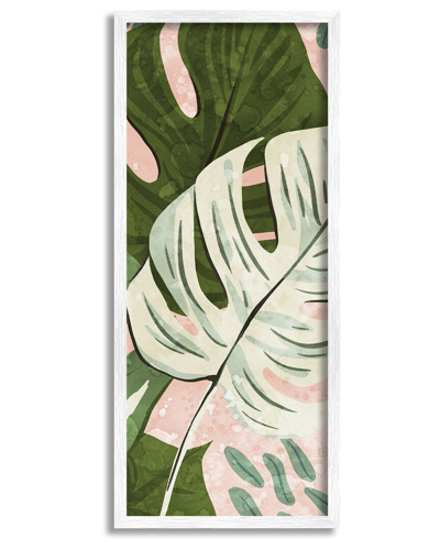 STUPELL TROPICAL MONSTERA LEAF SHAPES FRAMED GICLEE WALL ART BY ZIWEI LI