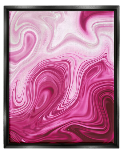Stupell Pink Marble Abstract Swirls Framed Floater Canvas Wall Art By Martina Pavlova