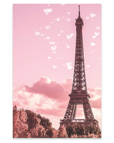 Icanvas Pink Eiffel Tower Print On Acrylic Glass By Grace Digital Art Co