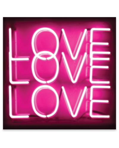 Icanvas Neon Love Love Love Print On Acrylic Glass By Hailey Carr