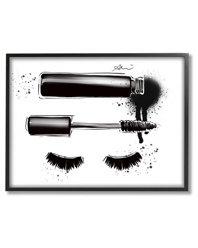 Stupell Glam Mascara Lashes Makeup Framed Giclee Wall Art By Alison Petrie