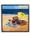 Stupell Bird Sunbathing Reading Beach Framed Giclee Wall Art By Lucia Heffernan