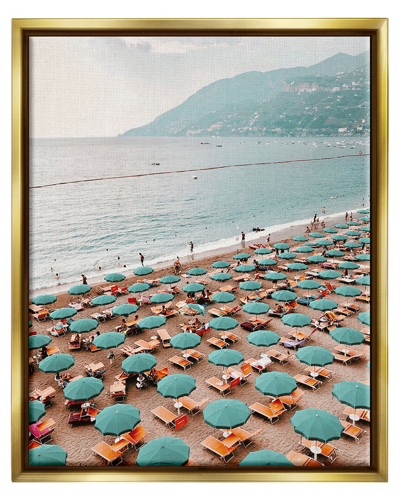 Stupell Beach Umbrellas Coastal Vacation Framed Floater Canvas Wall Art By Krista Broadway