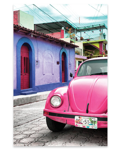 Icanvas Pink Vw Beetle Car Print On Acrylic Glass By Philippe Hugonnard