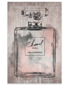 Icanvas Perfume Bottle, Pink Grey Metallic Rose Gold Print On Acrylic Glass By Amanda Greenwood