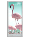 Stupell Giant Flamingo Pastel Beach Scene Framed Giclee Wall Art By Ziwei Li