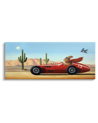Stupell Race Car Bunny Driving Desert Canyon Canvas Wall Art By Lucia Heffernan