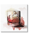 STUPELL CHERRY LIQUOR COCKTAIL GLASS CANVAS WALL ART BY ALISON PETRIE