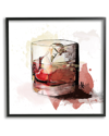 STUPELL CHERRY LIQUOR COCKTAIL GLASS FRAMED GICLEE WALL ART BY ALISON PETRIE