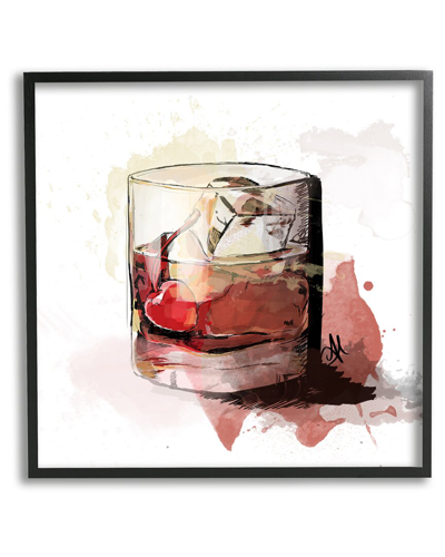 Stupell Cherry Liquor Cocktail Glass Framed Giclee Wall Art By Alison Petrie