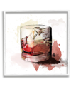 STUPELL CHERRY LIQUOR COCKTAIL GLASS FRAMED GICLEE WALL ART BY ALISON PETRIE