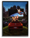 Stupell Romantic Bunny Movie Drive-in Framed Giclee Wall Art By Lucia Heffernan