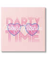 STUPELL CHEERS PARTY TIME PINK PHRASE CANVAS WALL ART BY LIL' RUE