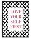 Stupell Love Yourself First Phrase Framed Giclee Wall Art By Martina Pavlova