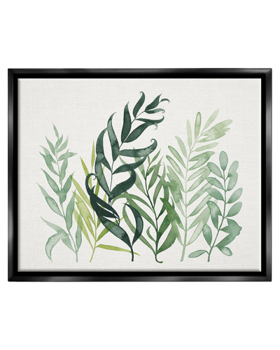 Stupell Layered Plant Leaves Botanical Framed Floater Canvas Wall Art By Grace Popp