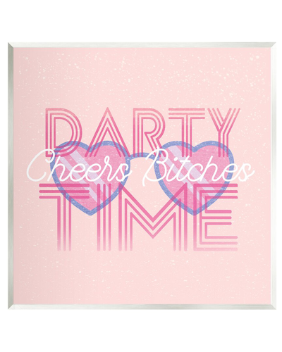 Stupell Cheers Party Time Pink Phrase Wall Plaque Wall Art By Lil' Rue