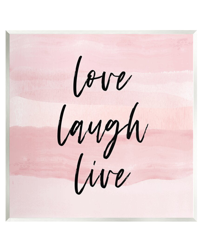 Stupell Pink Love Laugh Live Phrase Wall Plaque Wall Art By Martina Pavlova