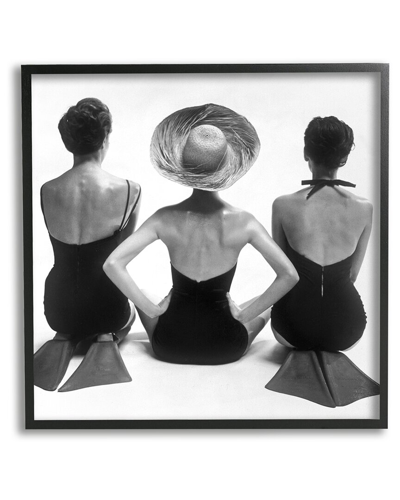Stupell Vintage Beach Women Sitting Framed Giclee Wall Art By Graffitee Studios