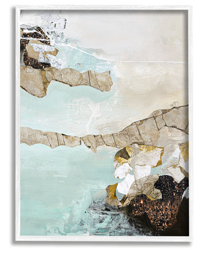 Stupell Abstract Beach Shoreline Scenery Framed Giclee Wall Art By Design Fabrikken