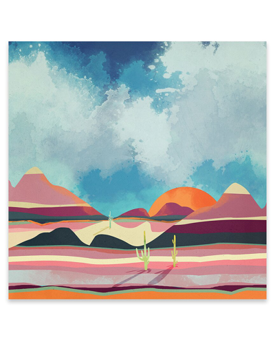 Icanvas Pink Desert Glow Print On Acrylic Glass By Spacefrog Designs