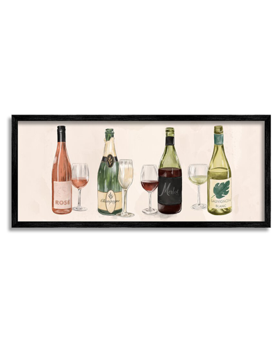 Stupell Various Wine Champagne Bottles Framed Giclee Wall Art By The Saturday Evening Post