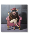 Stupell Chic Pink Glam Fashionable Cow Canvas Wall Art By Lucia Heffernan