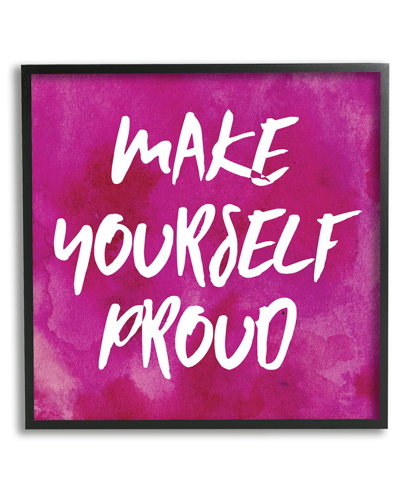 Stupell Bold Make Yourself Proud Phrase Framed Giclee Wall Art By Natalie Sizemore