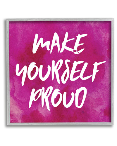 STUPELL BOLD MAKE YOURSELF PROUD PHRASE FRAMED GICLEE WALL ART BY NATALIE SIZEMORE