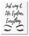 STUPELL JUST WING IT EYELINER MAKEUP PHRASE CANVAS WALL ART BY AMANDA GREENWOOD