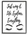 Stupell Just Wing It Eyeliner Makeup Phrase Framed Giclee Wall Art By Amanda Greenwood