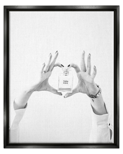 Stupell Tres Chic Heart Glam Perfume Framed Floater Canvas Wall Art By Leah Straatsma