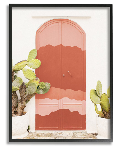 Stupell Contemporary Desert Doorway Cactus Framed Giclee Wall Art By Leah Straatsma