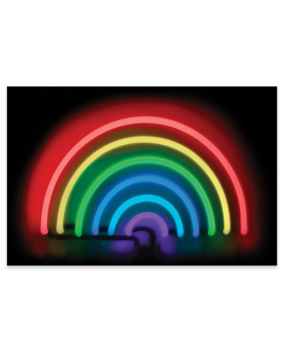 Icanvas Neon Rainbow Print On Acrylic Glass By Hailey Carr