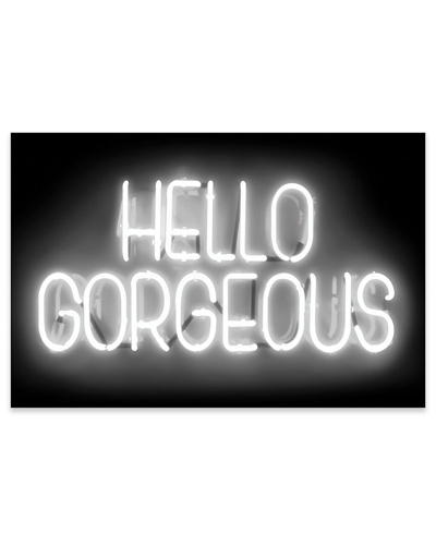 Icanvas Neon Hello Gorgeous Print On Acrylic Glass By Hailey Carr