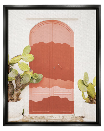 Stupell Contemporary Desert Doorway Cactus Framed Floater Canvas Wall Art By Leah Straatsma