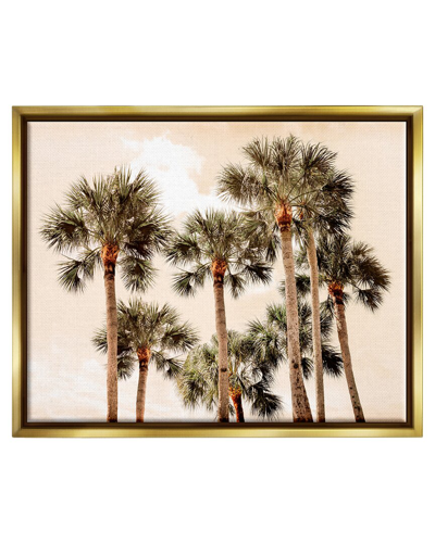 Stupell Summer Palm Trees Sky Framed Floater Canvas Wall Art By Natalie Carpentieri