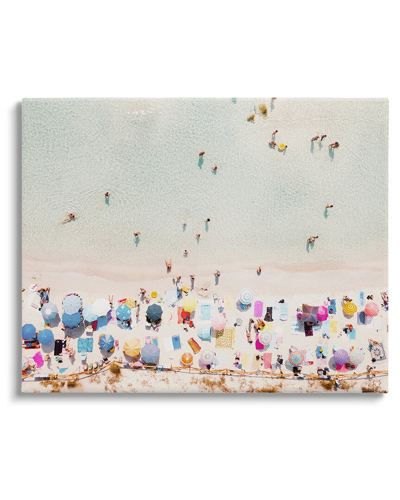 Stupell Aerial Beach View People Swimming Canvas Wall Art By Krista Broadway
