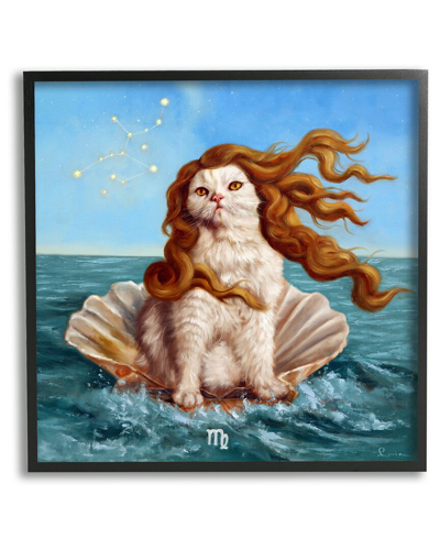 Stupell Cat In Ocean Seashell Framed Giclee Wall Art By Lucia Heffernan