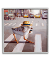 Stupell Bird Crosswalk Urban City Street Framed Giclee Wall Art By Lucia Heffernan