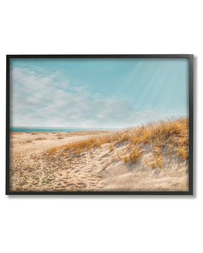 Stupell Sandy Ocean Beach Sun Rays Framed Giclee Wall Art By Brooke T. Ryan