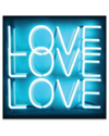 Icanvas Neon Love Love Love Print On Acrylic Glass By Hailey Carr