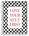 STUPELL LOVE YOURSELF FIRST PHRASE FRAMED GICLEE WALL ART BY MARTINA PAVLOVA