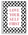 Stupell Love Yourself First Phrase Framed Giclee Wall Art By Martina Pavlova