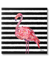 Stupell Blossoming Pink Flamingo Stripes Wall Plaque Wall Art By Paul Brent