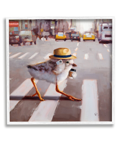 Stupell Bird Crosswalk Urban City Street Framed Giclee Wall Art By Lucia Heffernan