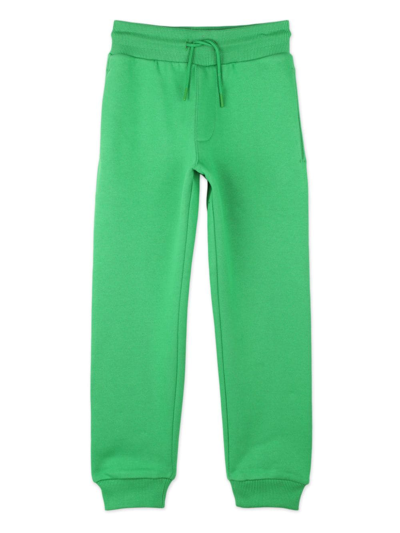 Kenzo Kids' Drawstring-waist Cotton Track Pants In Green