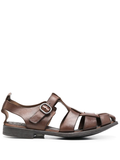 Officine Creative Chronicle Caged Sandals In Brown