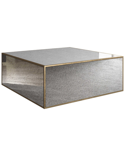 Tov Furniture Lana Mirrored Large Coffee Table In Metallic