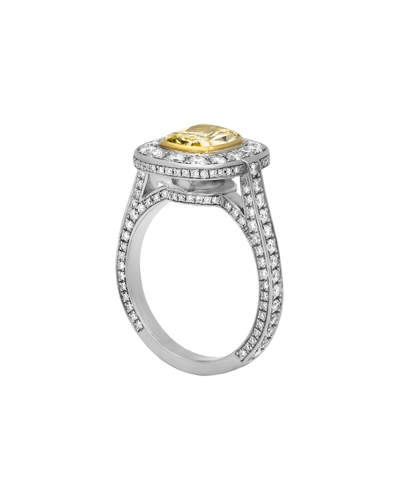 Diana M. Fine Jewelry White Gold 1.67 Ct. Tw. Diamond Half-set Ring
