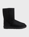Ugg Logo Patch Mid-tube Boots In Black